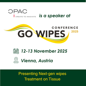 GO WIPES 2025: OPAC segna il passaggio da salvietta a Trattamento cosmetico su Tessuto
