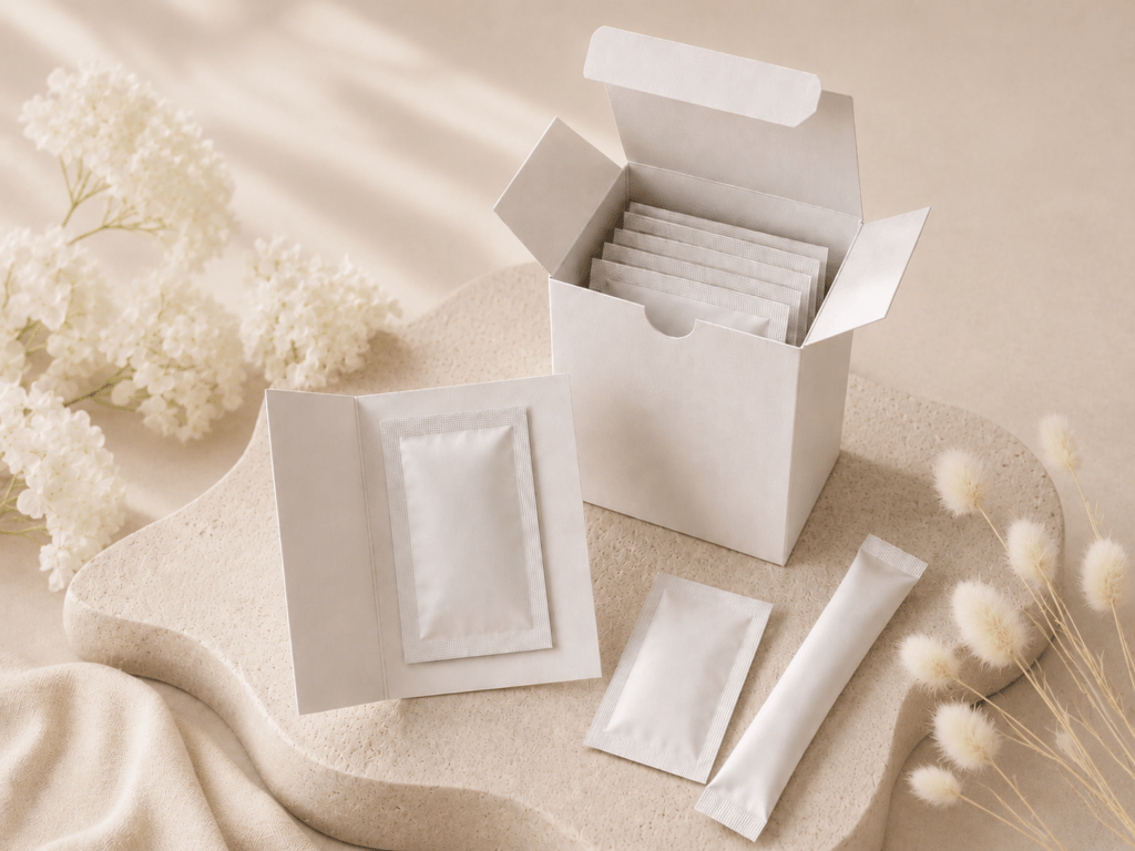 Packaging monodose per sampling, travel kit e box promozionali con sachet e stick pack
